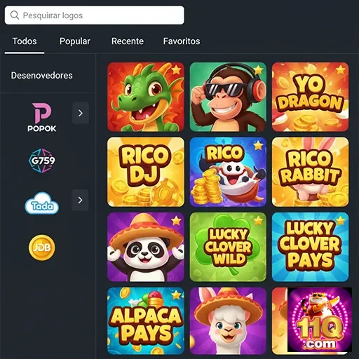 Ilustração de Explore os jogos online da 11q com slot games emocionantes